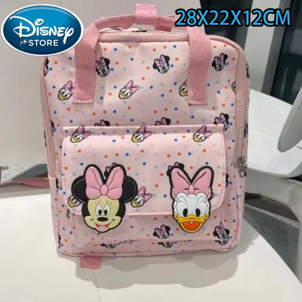 Disney Cartoon Backpack Women's Mickey Mouse Donald Duck Pattern Student School Bag Large Capacity Backpack Girls Shoulder Bag