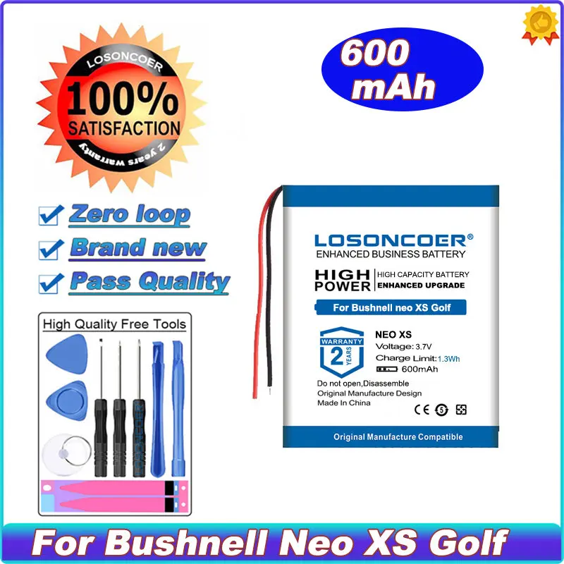 600mAh עבור Bushnell Neo XS – תיבת סוללה מדויקת, מותאמת למשתמשים מנוסים בגולף