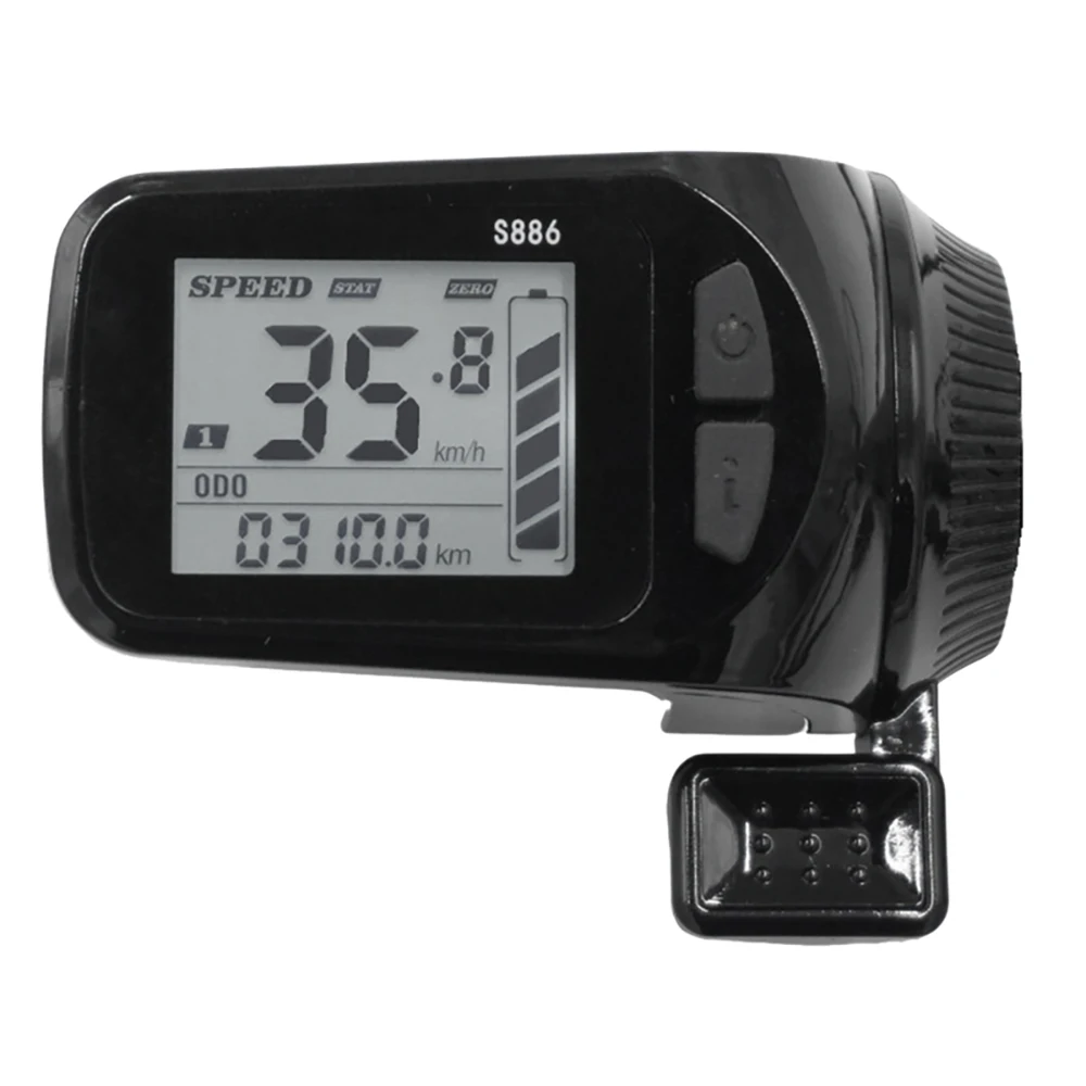 FOCAN 24V/36V/48V/52V/60V S886 6pin Ebike LCD Display Panel Thumb Throttle For Electric Bicycles E-Scooter
