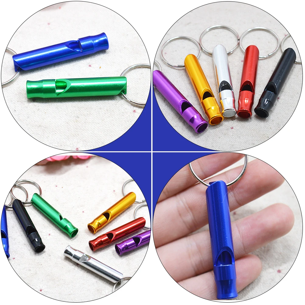 

7pcs Training Whistle for Parakeet Pigeon Metal Alloy Ultrasonic Pet Supply Lightweight Compact Recall Random Color