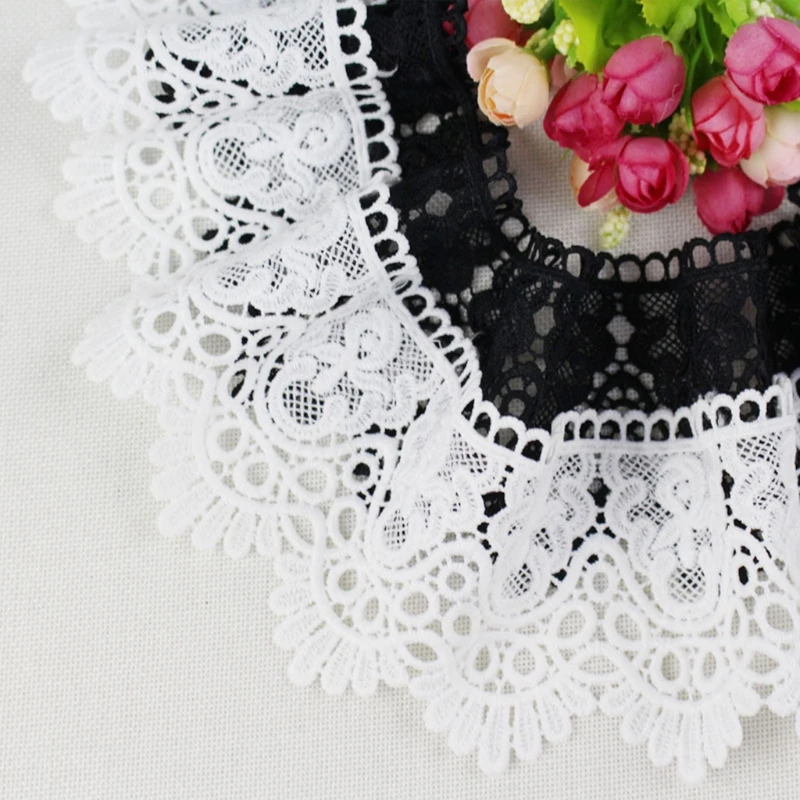 Lace Ribbon Wedding Decoration Lovely Gift Packing Polyester Material White