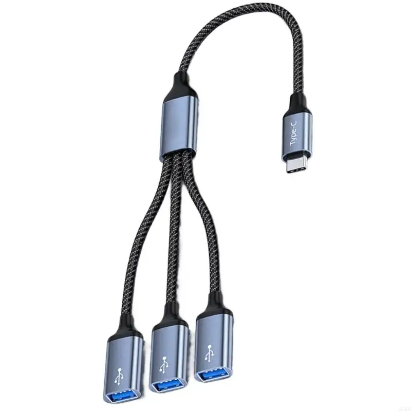 كابل USB C المتوسع 2/3 منفذ ألومنيوم محول مزامنة البيانات لطابعات لوحات المفاتيح