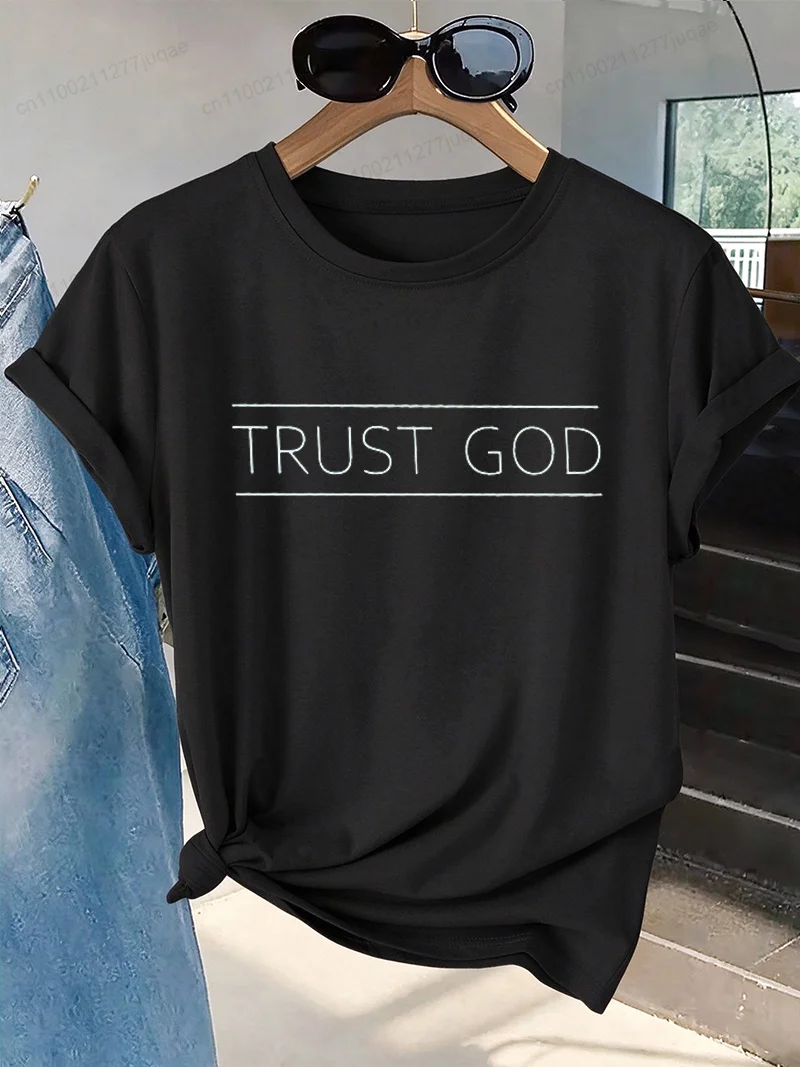 Trust God Shirt,christian Tshirt,faith Tee,religious Graphic Top,men Casual Short Sleeve Tee Shirt,christian Gift for Men Women
