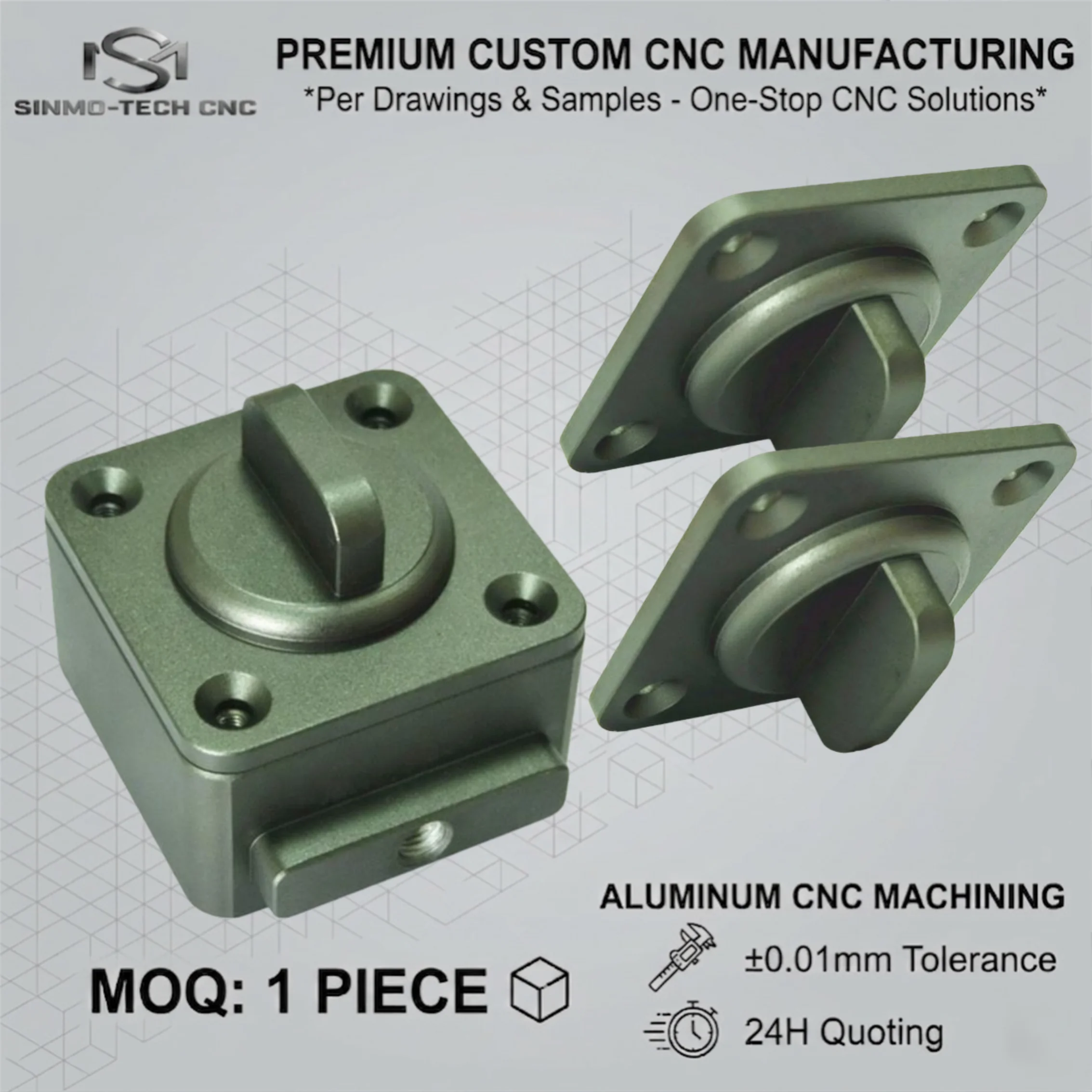 CNC Machining Aluminum 6061 Parts Sandblasted Colorful Anodized Matte Surface Custom Electronic Enclosure Case MOQ 1pc