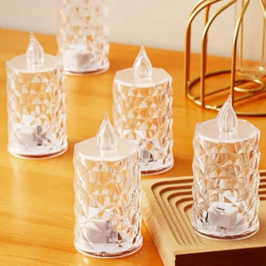 12 Pack Battery Operated Flameless LED Tea Light Candles, installed LR1130*3 cells support 150+ H Long lasting wedding candle