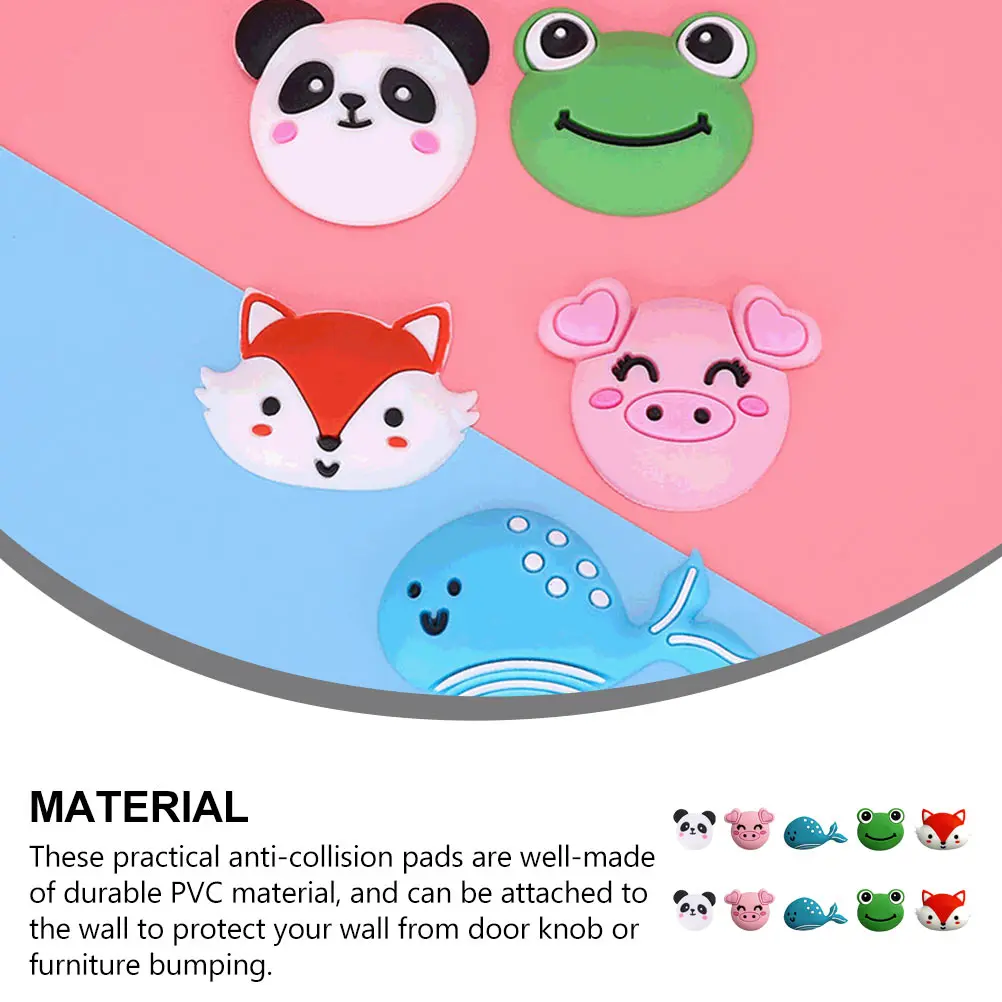 

10Pcs AntiCollision Sticker Fridge Protector Door Bumper Crash Cushion Protective Pad NonSkid Wall Stopper Mats Cartoon PVC