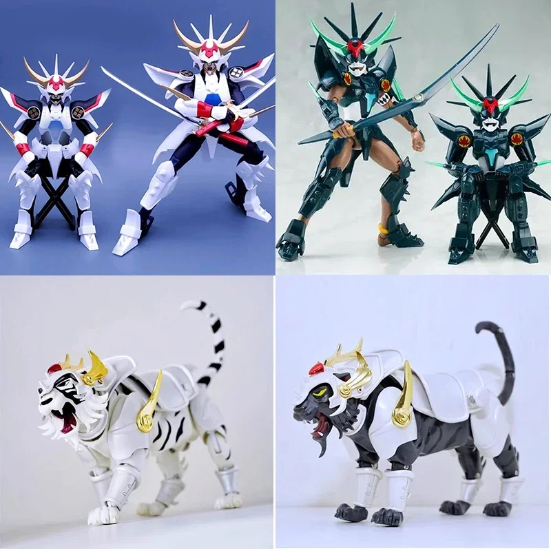 Koo Model Yoroiden Samurai Troopers Ronin Warriors Kikoutei Rekka White Black Tiger with Object Action Figure in Stock