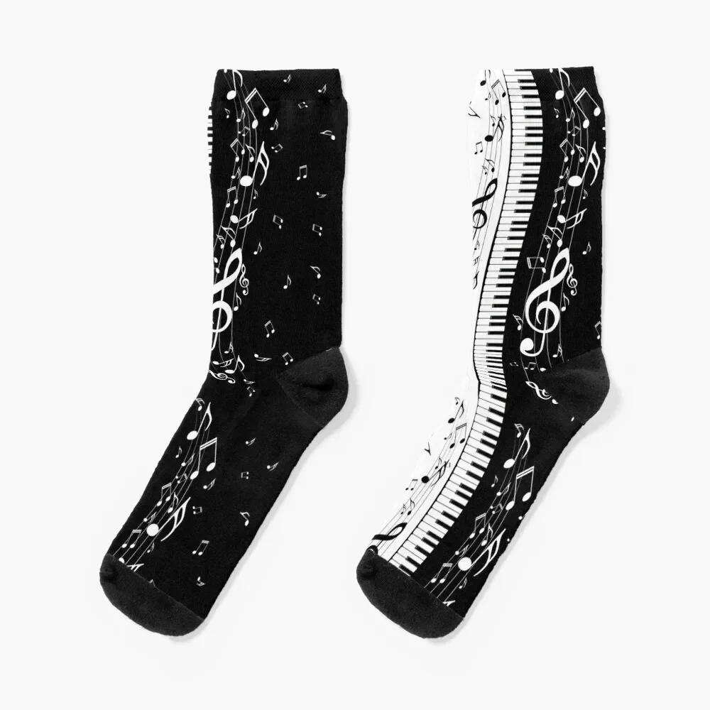 Minimalistic Piano Keys Socks luxury compression Men Socks Luxury Brand Women's