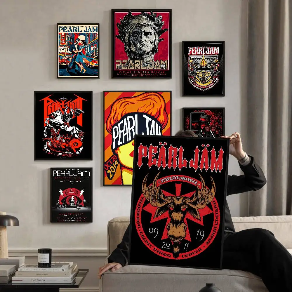 روك باند P-Pearl J-Jam أنيمي الملصقات لزجة HD جودة ملصق جدار الفن اللوحة دراسة جدار ديكور #1