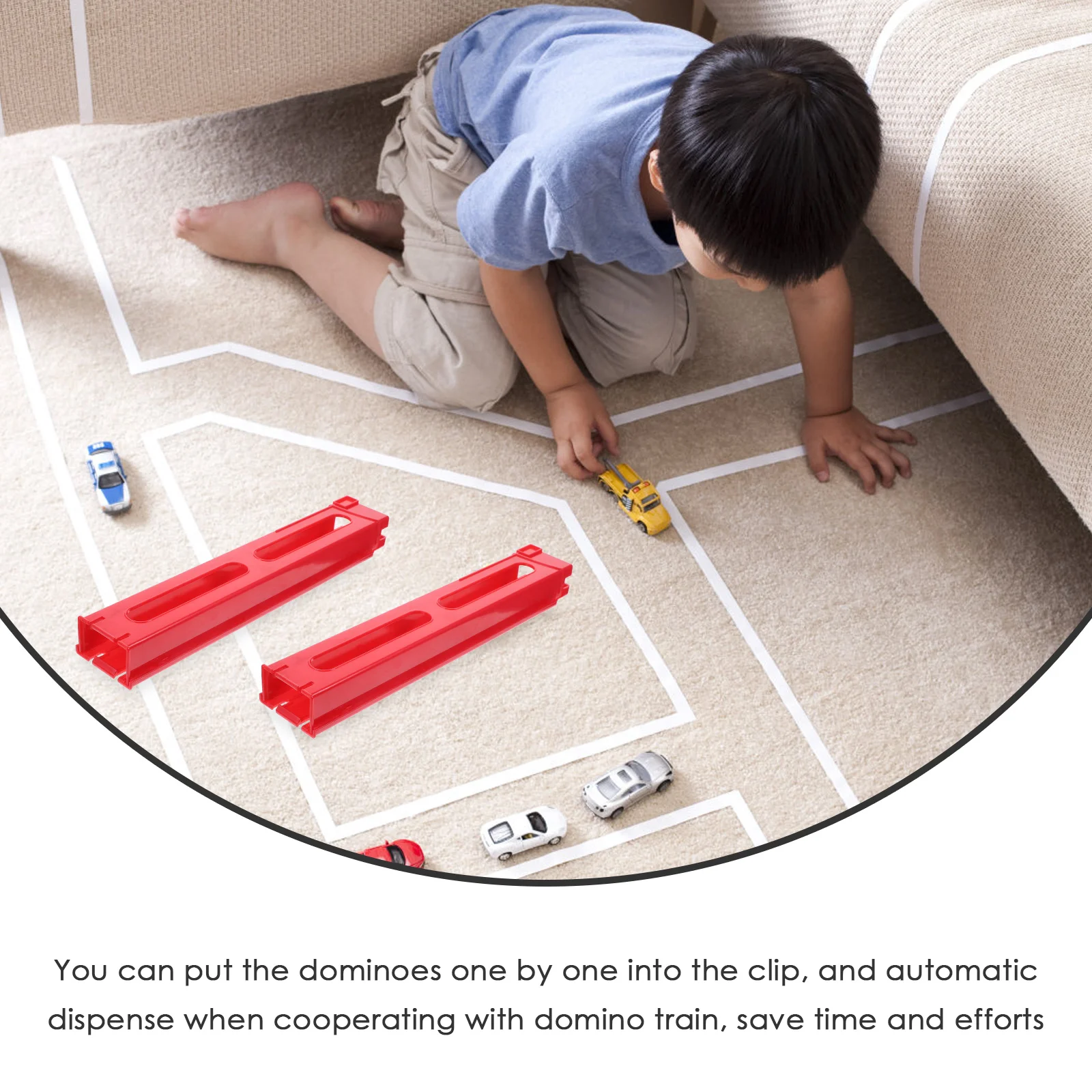 

3 Pcs Domino Train Accessories Toy Vehicle Building Blocks Robot Deformation Machine Kids