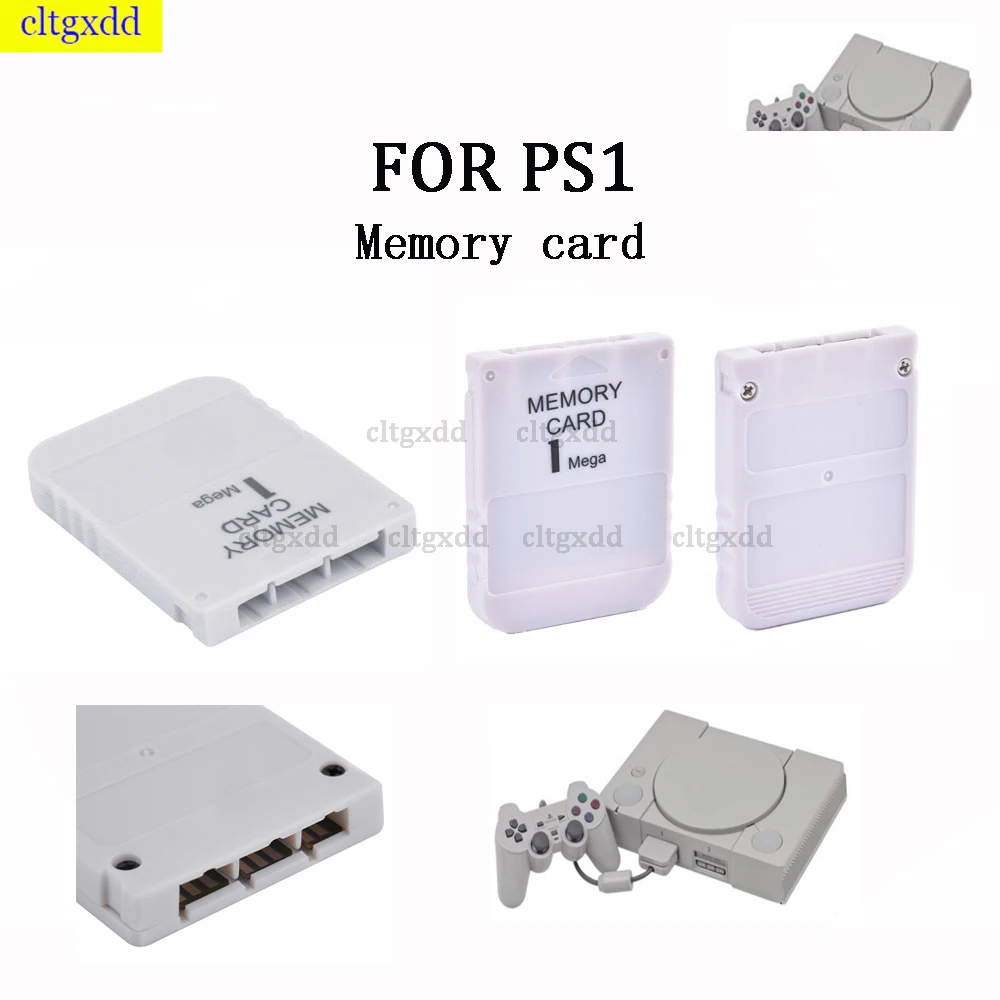 Cltgxdd tarjeta de almacenamiento nueva adecuada para consola de juegos PS1, tarjeta de memoria blanca, tarjeta de grabación PS1, 1MB