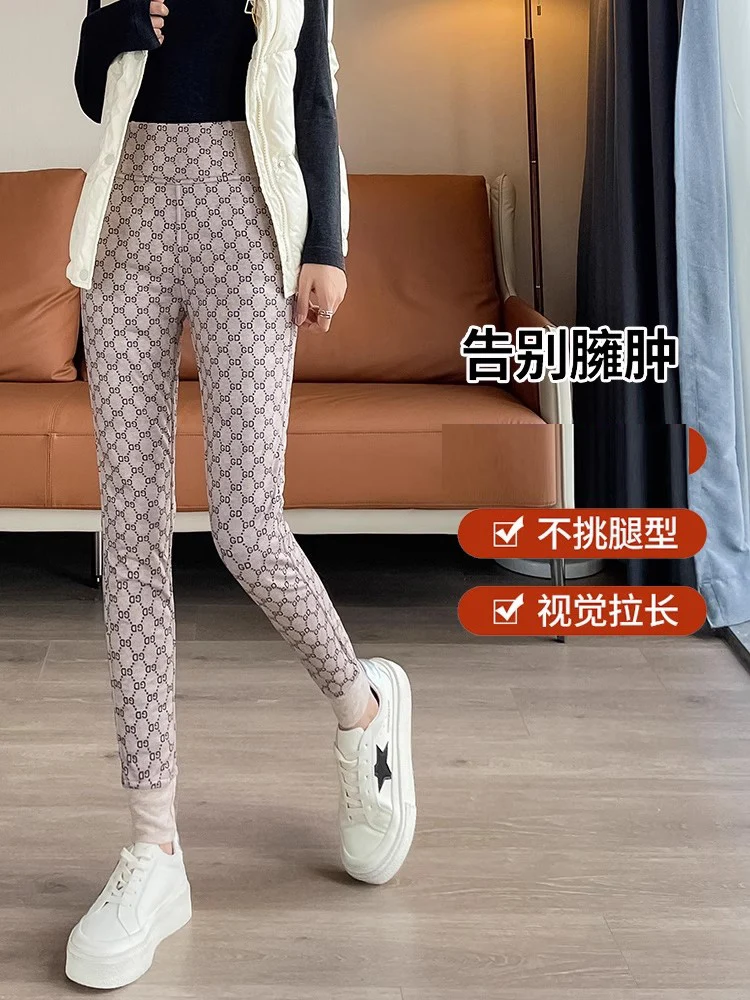 ارتداء أسفل السراويل داخل بطانة المرأة، شتاء جديد بطة بيضاء أسفل سميكة الدافئة طماق Pantalones De Mujer