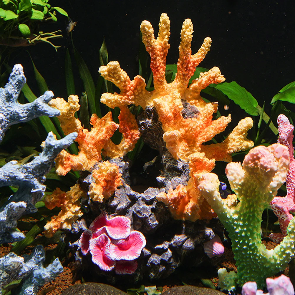 

Simulated Coral Reef Decor Resin Aquarium Fish Tank L scaping Accessories Turtle Decor Artificial Plants ornaments