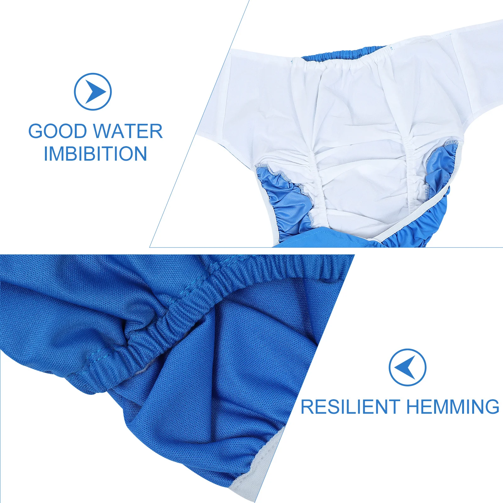 

1 шт. герметичные водонепроницаемые подгузники для взрослых, мягкие дышащие моющиеся тканевые подгузники, брюки унисекс, удобные многоразовые гигиенические подгузники