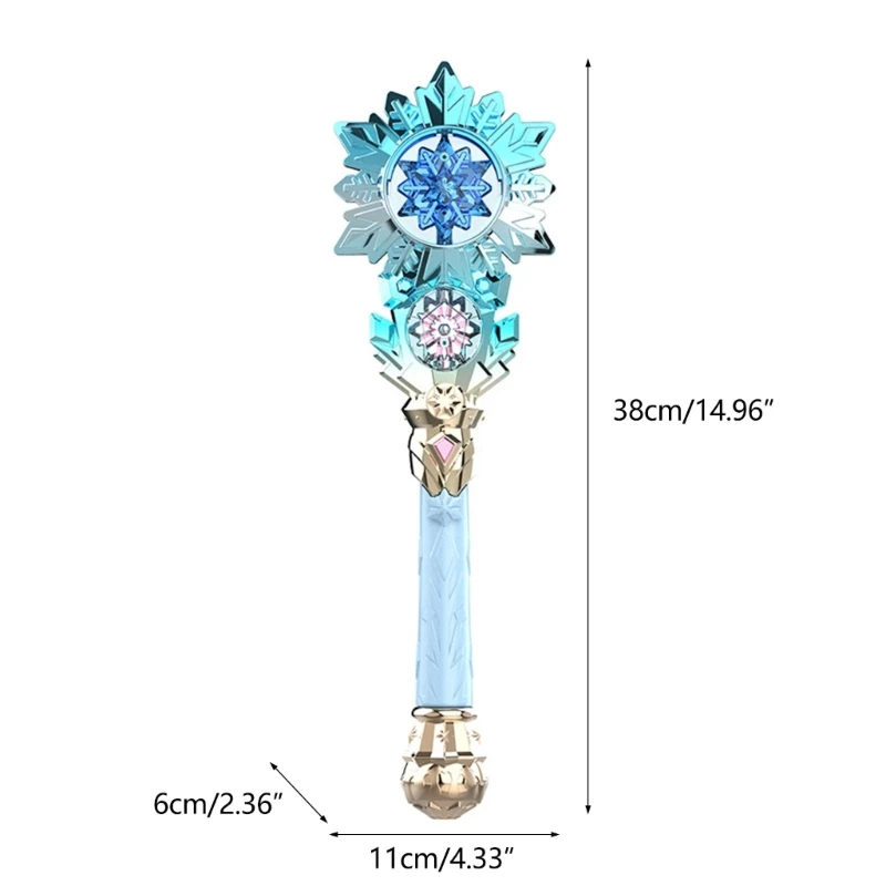 Thắp sáng cây gậy thuật LED SnowQueen Wand Child Holiday Festival Party Supplies