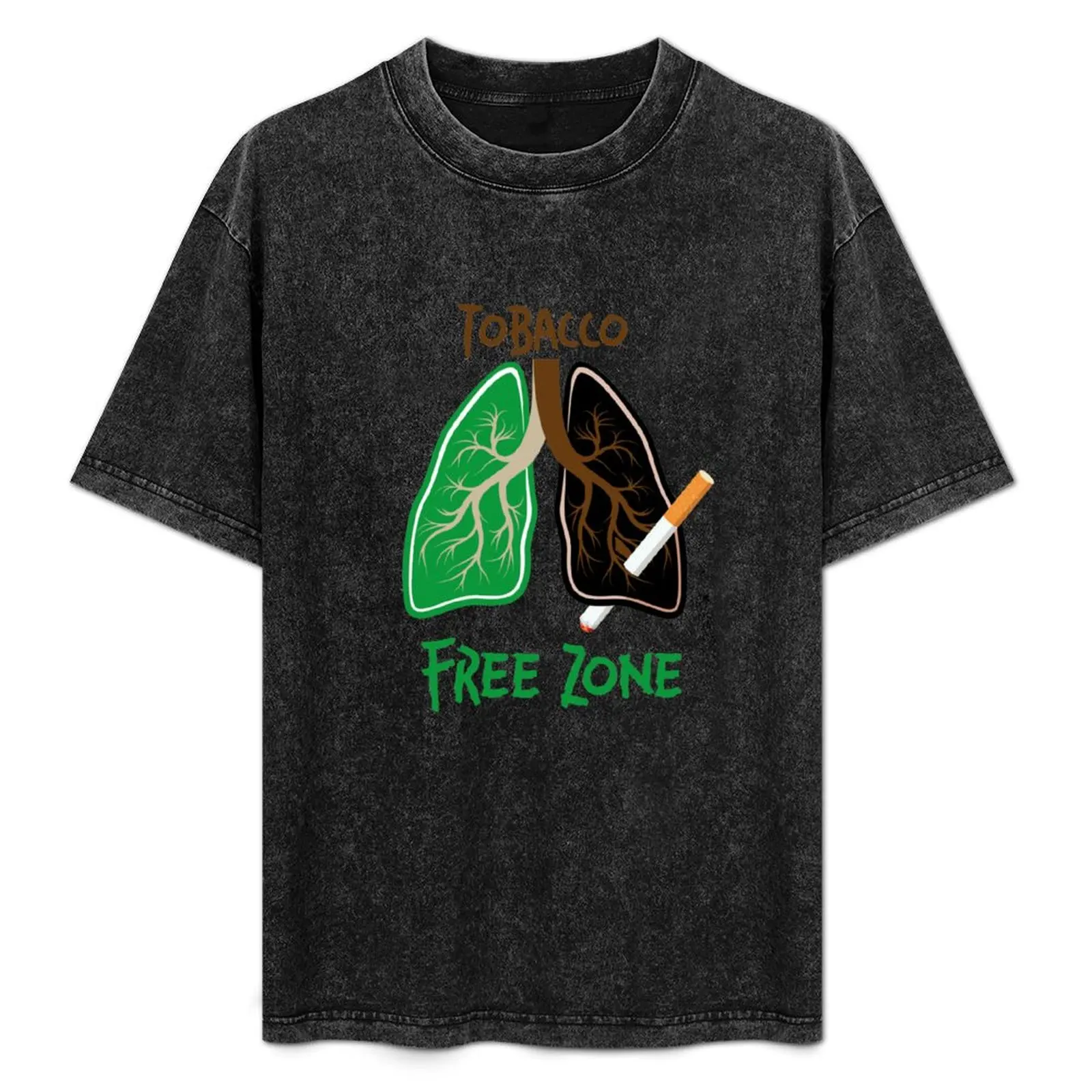 

Tobacco Free zone, Anti-smoke T-Shirt designer shirts shirts graphic plus size clothes vintage graphic tee Men's clothing