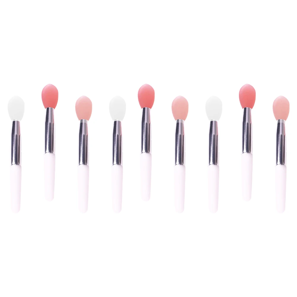 9 Uds pincel de labios de silicona aplicador de lápiz labial profesional fácil de llevar herramienta de maquillaje de viaje accesorio de cepillo de máscara de labios