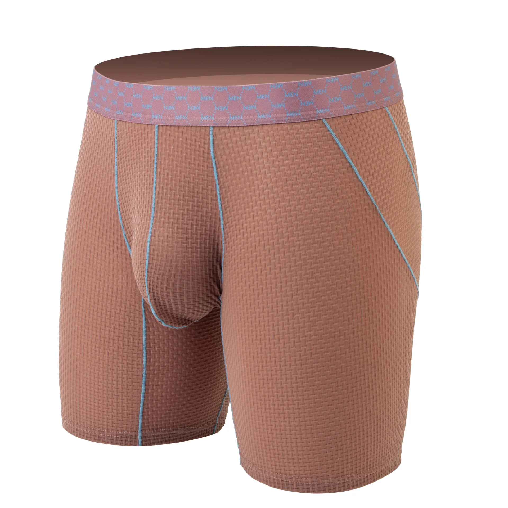 Herren Boxershorts Hombre ick Seide Unterwäsche Mann atmungsaktive Panite u konvexe Tasche mittellanges Bein Unterhose Cueca Calzoncillo