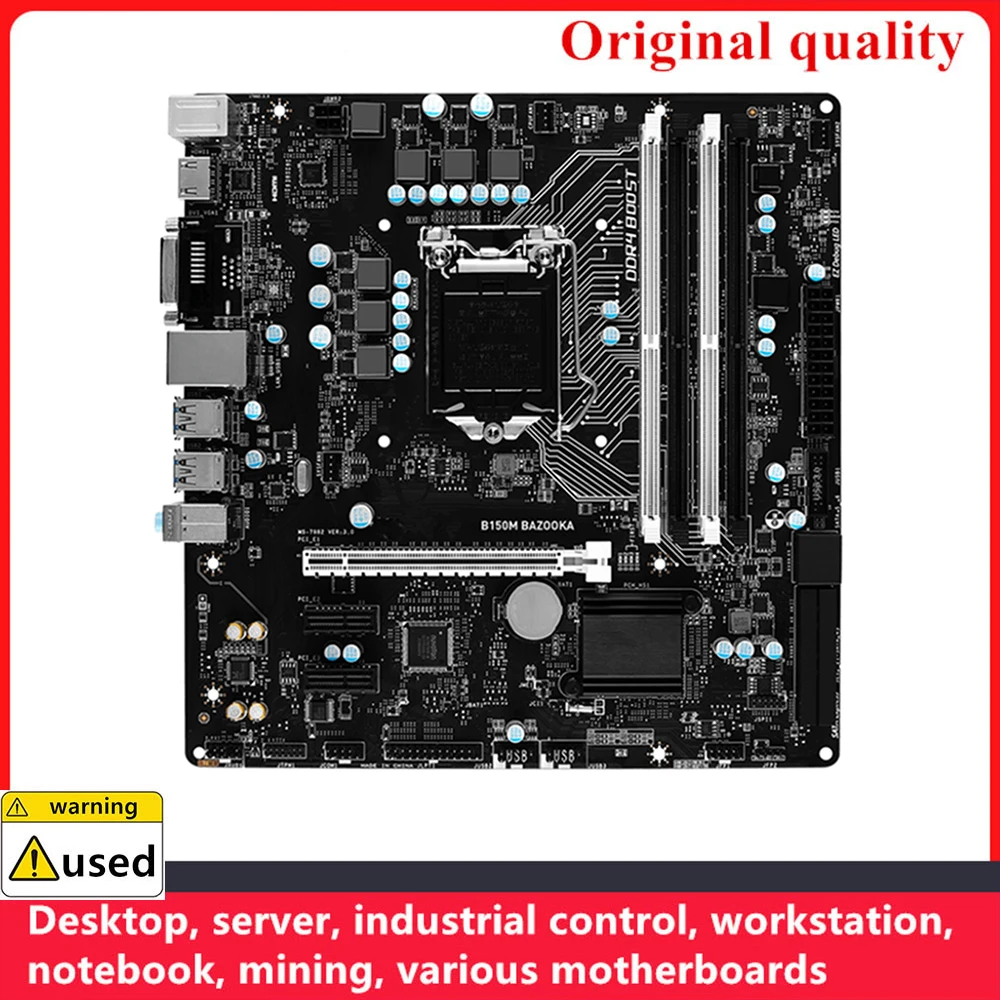 For B150M BAZOOKA Motherboards LGA 1151 DDR4 64GB M-ATX For Intel B150 Desktop Mainboard SATA III USB3.0