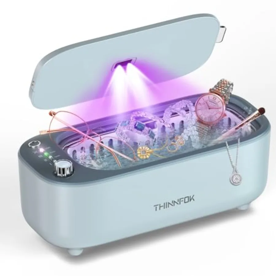 Ultrasonic Jewelry Cleaner Jewelry Cleaning Machine Smart Variable Frequency 47KHz - 50KHz Professional Sonic Cleaner with UV f