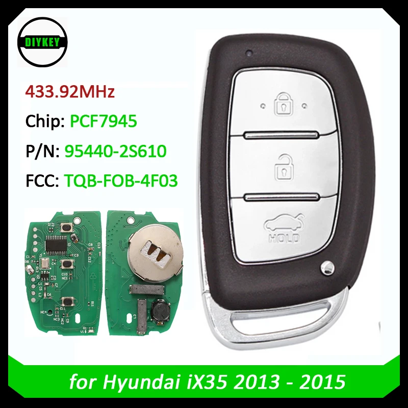 

Смарт-микросхема DIYKEY 95440-2S610 433 МГц PCF7953 для Hyundai IX35 2013 2014 2015