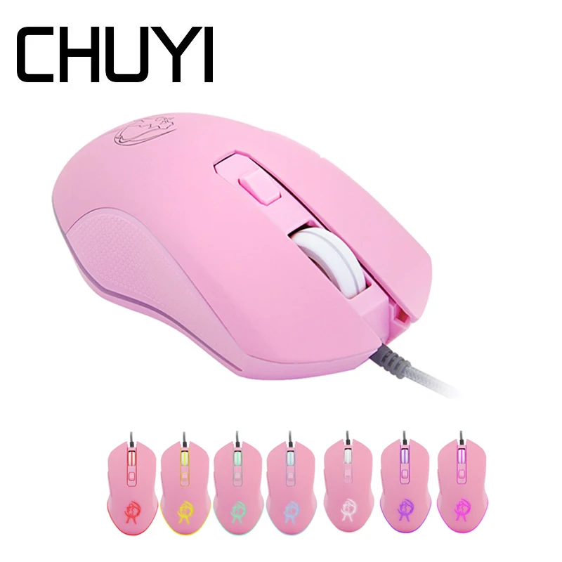 

Cute Pink Wired Cartoon Mouse Sailor Colored 3200 DPI Gaming Mause Ergonomic Design Optical Gamer Gift Mice For Laptop