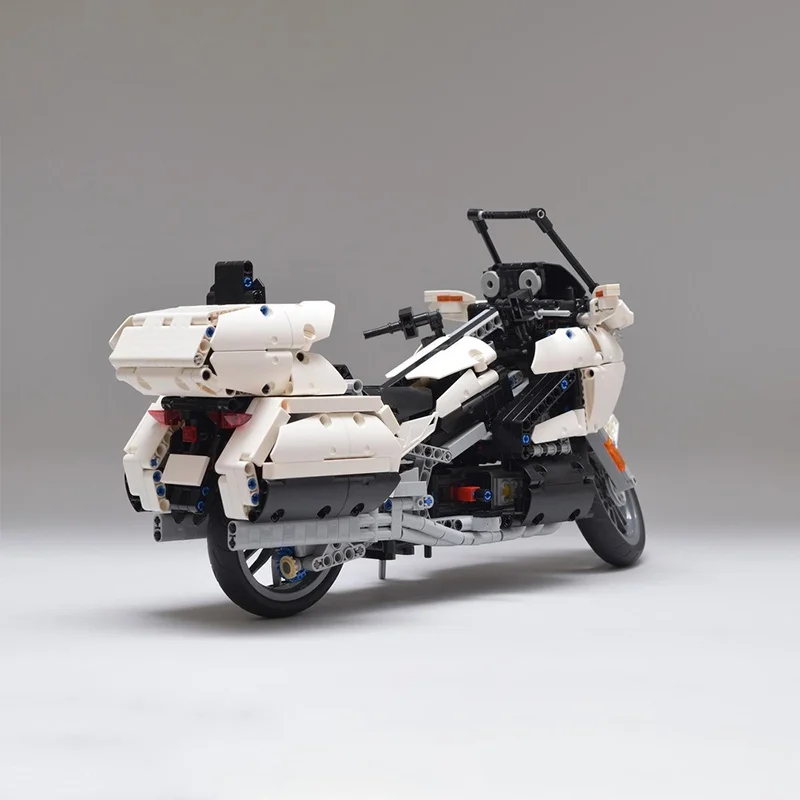 1290 elementów MOC Japońskie Samochody Gold Wing 1:7 Biały Model Techniczny Zabawka Klocki Prezent Świąteczny Architektura DIY Kreatywne Klocki dla Dzieci