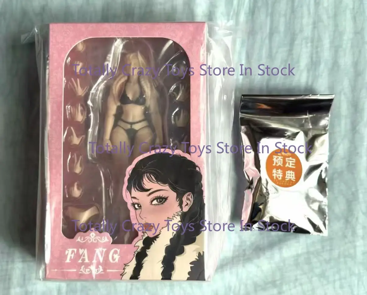 

Xiaofang female plain split neck white skin square head with special offer female plain body 1:12 6-inch movable D soldier