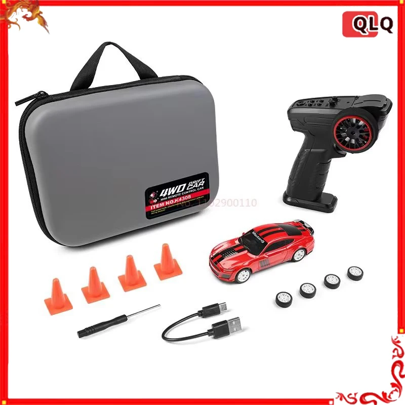

K4308 Электрический игрушечный автомобиль с дистанционным управлением, масштаб 1:43, мини-настольный гоночный дрифт-автомобиль с полным приводом для детей