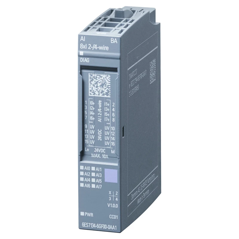 SIMATIC ET 200SP Analog Input Module AI 8XI 2-/4-wire Basic Suitable for BU Type 6ES7134-6GF00-0AA1 6ES71346GF000AA1