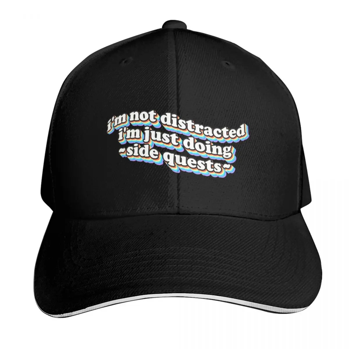 I'm not distracted, I'm just doing side quests Baseball Cap Men Women Casual Summer Sport Sun Cap