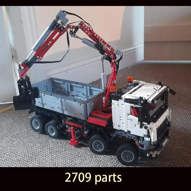 NEW 2709parts Arocs 42043 motorised actuator version pneumatic High-tech Trucks Power Building Blocks for Adults Toys for a Boy