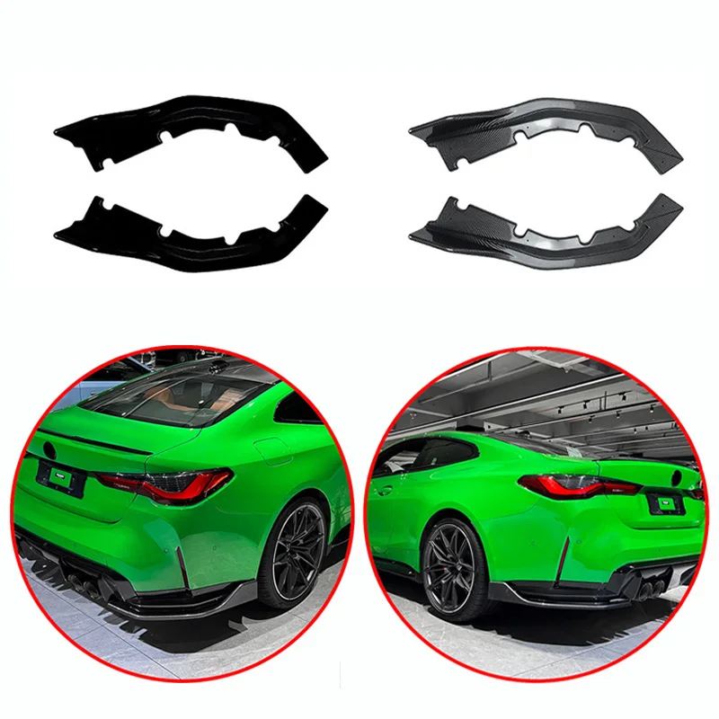 

For BMW M4 G82 G83 2021+ High Quality ABS Rear Bumper Air Knife Spoiler Exterior Decoration Glossy Black Carbon Fiber Look