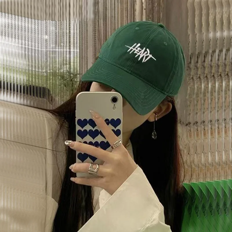 Adjustable Lightweight Embroidery Baseball Cap Solid Color Vintage Sun Hat for Women Men Dad