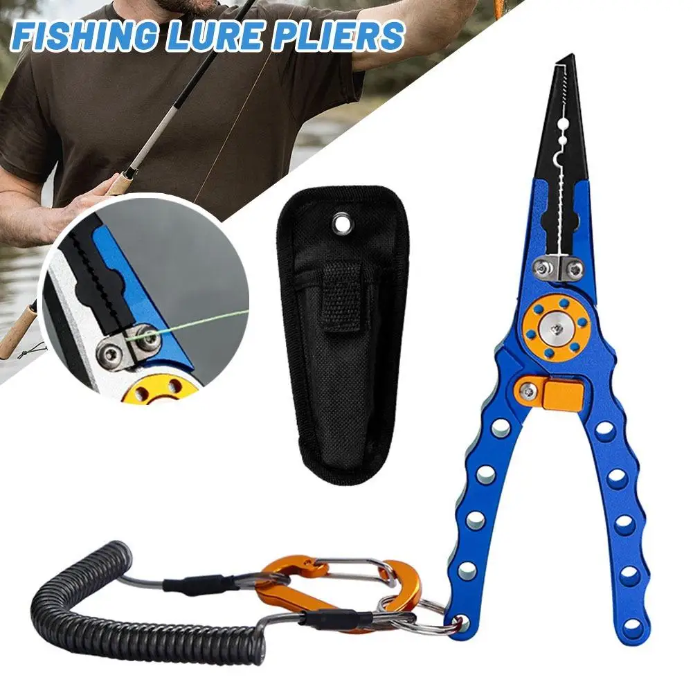 Saltwater Pliers Hook Remover Line Cutter Split Ring Equipment Multifunctional Aluminum Alloy Fishing Tool