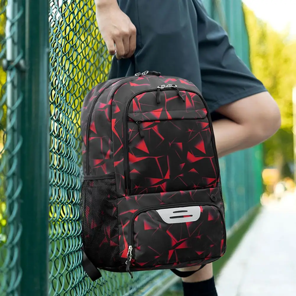 Spacious Soccer Ball Backpack Youth Football Equipment Bag with Shoe Compartment Adjustable Shoulder Straps for Soccer