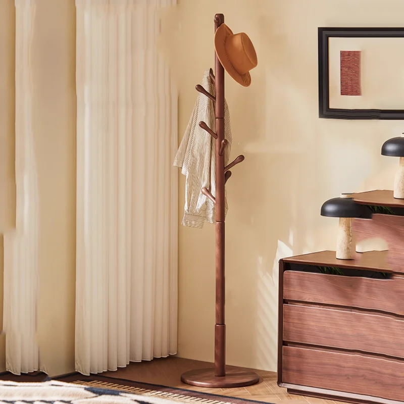 b11-Standing Luxury Coat Racks Nordic Space Saving Wooden Clothes Coat Racks Corner Shelf Bedroom Porte Manteau Trendy Furniture