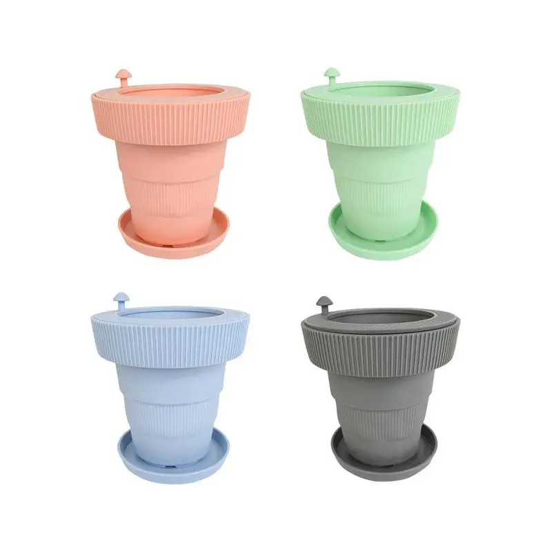 

Plant Nursery Pots Seed Starting Bowls Foldable Drainage Pots For Succulents Self Watering Planters With Knob For Seedlings