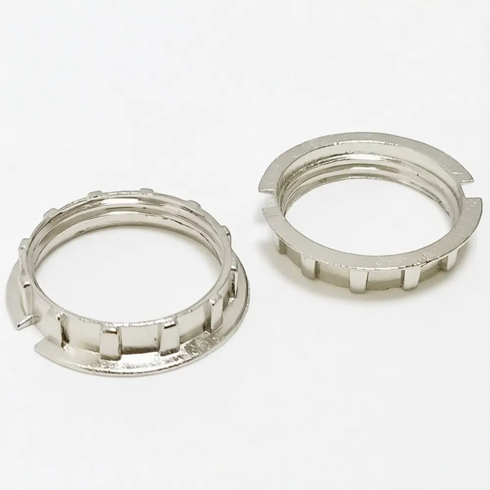 G9 Socket Mounting Hardware Plastic Retaining Circle Zinc Alloy Threaded Ring Durable Parts For Lighting Fixture Assembly