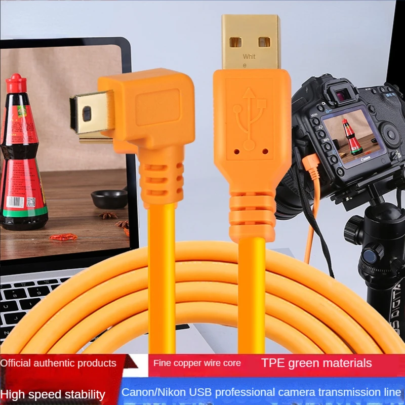 

Mini USB to usb2.0 Digital camera cable for Cannon 5D3 5D2 6D2 80D 750D Camera connected to computer online shooting cable