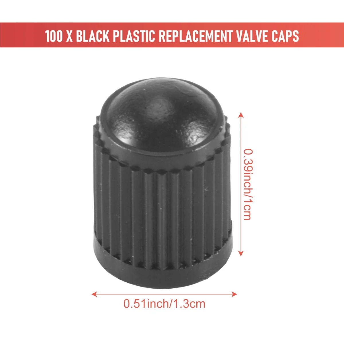 

# Автомобильные детали и аксессуары 56 л, набор из 100 шт. — черные пластиковые сменные колпачки клапанов, черные