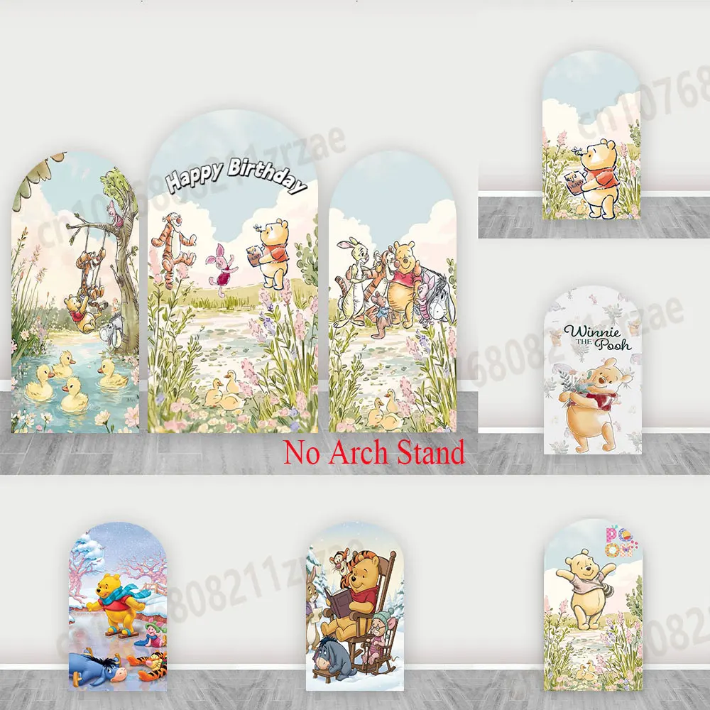 

Winnie the Pooh Retro Birthday Party Arch Backdrop Cover Child Boys Baby Shower Banner Poster Living Room Decor Photography Wall