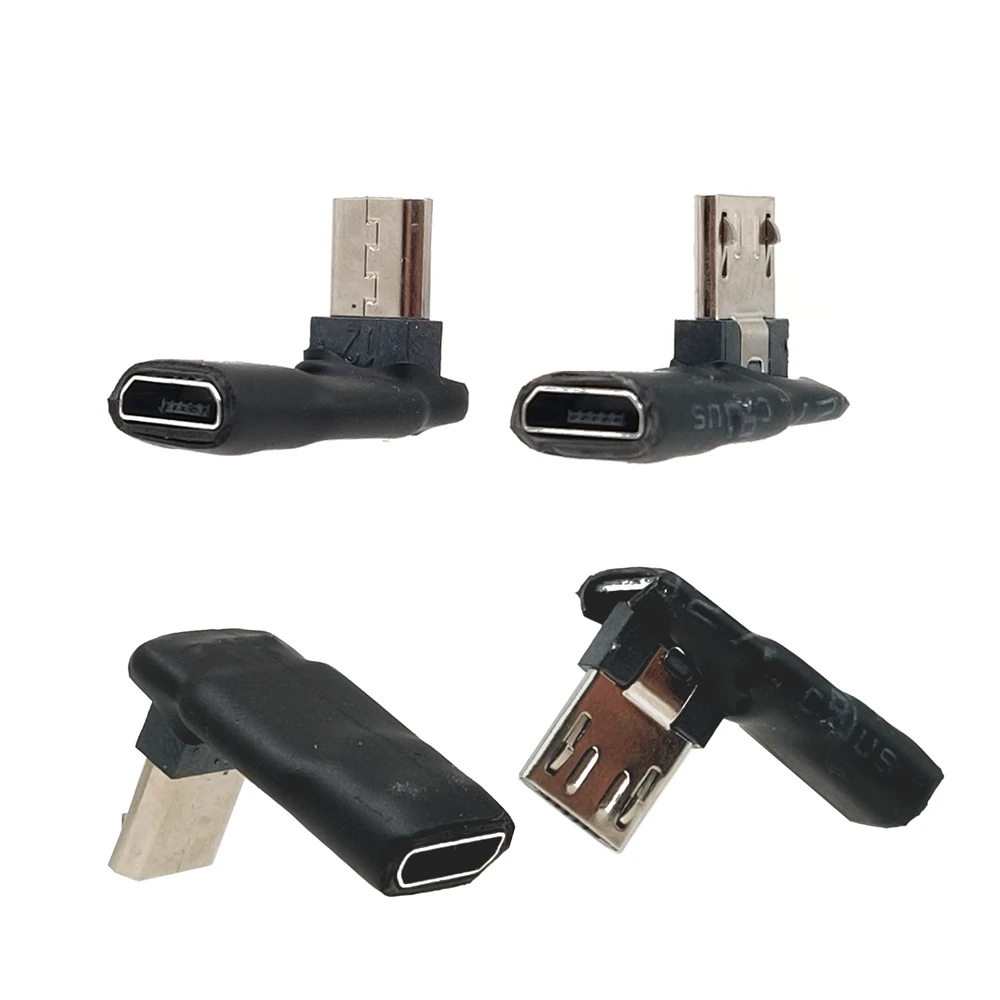 Mini/Micro USB Typ A Stecker Auf Micro/Mini USB B Weibliche 90 Grad łączy Adapter Winkel