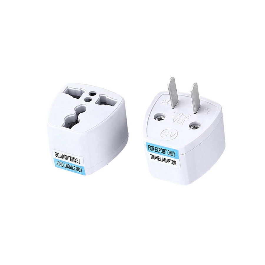 White FR EU UK AU DE to US CA MX Travel Adapter Power Plug Adapter for the North America Canada Mexico