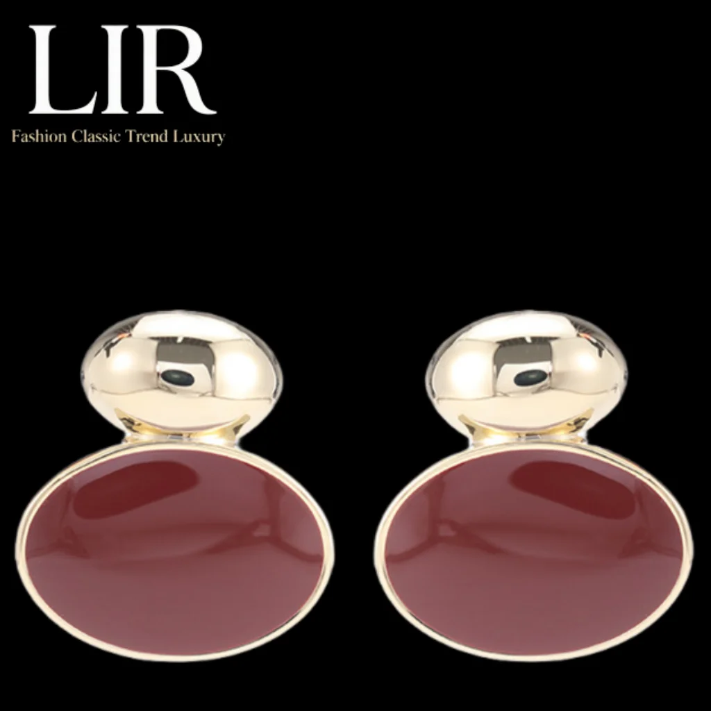 

Женские серьги LIR: ретро-бордовый, нишевый дизайн, серия Anchor Red, горячая распродажа, 3 классических цвета на выбор