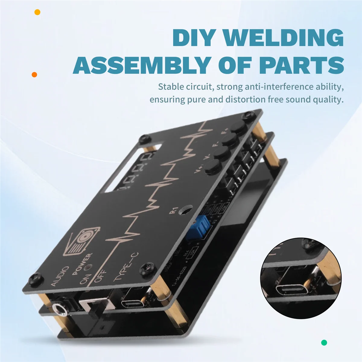

2025+DC 5V DIY RDA5807M FM Radio 87-108MHz with Digital Tube Display Microcontroller Electronic Welding Practice Solder Kit