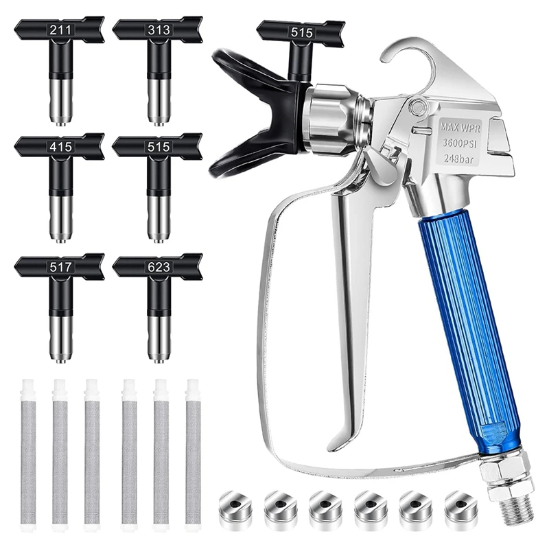 

AT02-Airless Paint Sprayergun,Airless Spraygun Kit Paint Sprayergun For Airless Spraying Machine (211 313 415 515 517 623)