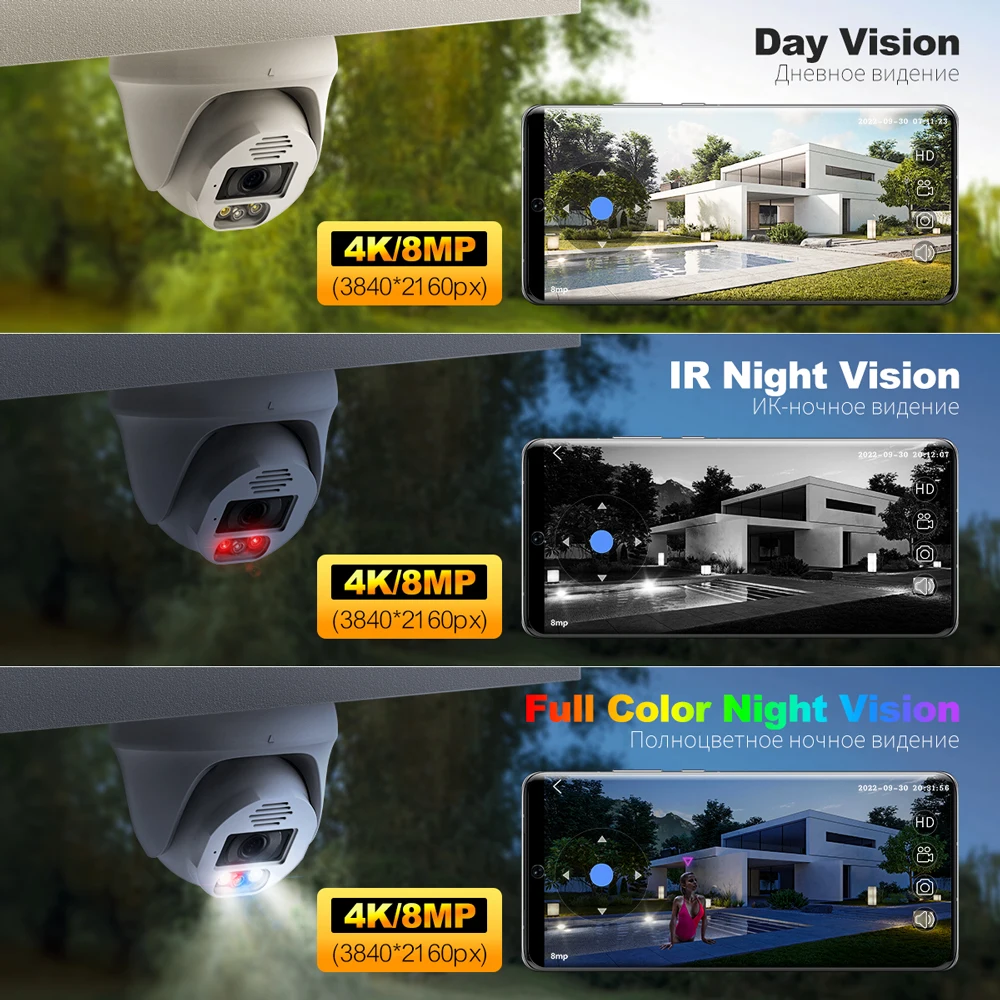 Techage 5MP 8MP Surveillance Set H.265 8CH Security Camera System Human Detection Night Vision PTZ CCTV Video Surveillance Kit