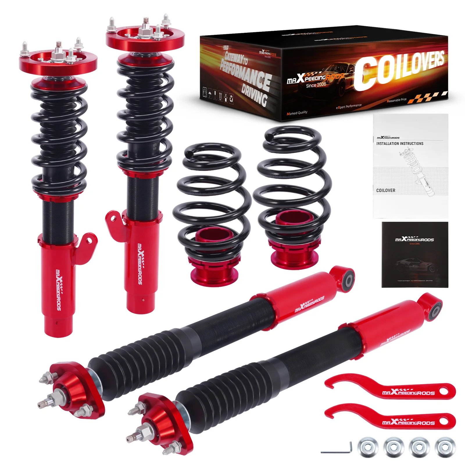 Maxpeedingrods Damping Suspension Shock Coilover For BMW E46 Convertible 318i 330ci 325ci 323ci 320cd 330cd 330i 325i 328i 318d
