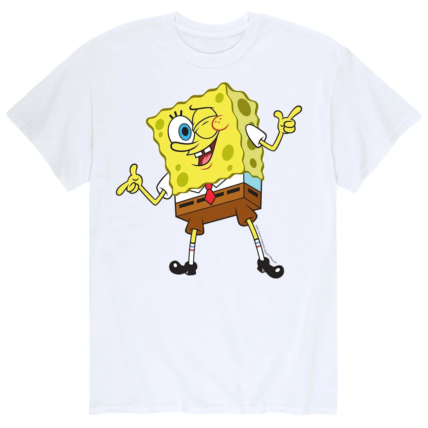 SpongeBob SquarePants Hammer Pant Graphic Men's T-Shirts Casual O Neck Short-sleeved Cotton T Shirt Cartoon Tops Cute Clothing